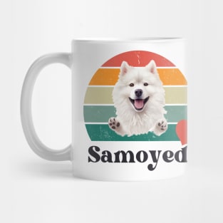 Samoyed retro sunset, perfect for anyone that loves samoyed dogs Mug